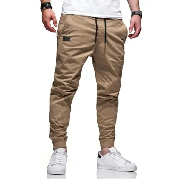 Men’s Cargo Pants Polyester Knit Casual Spring Wear