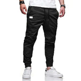Men’s Cargo Pants Polyester Knit Casual Spring Wear - black / XL