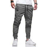 Men’s Cargo Pants Polyester Knit Casual Spring Wear - GRAY / S
