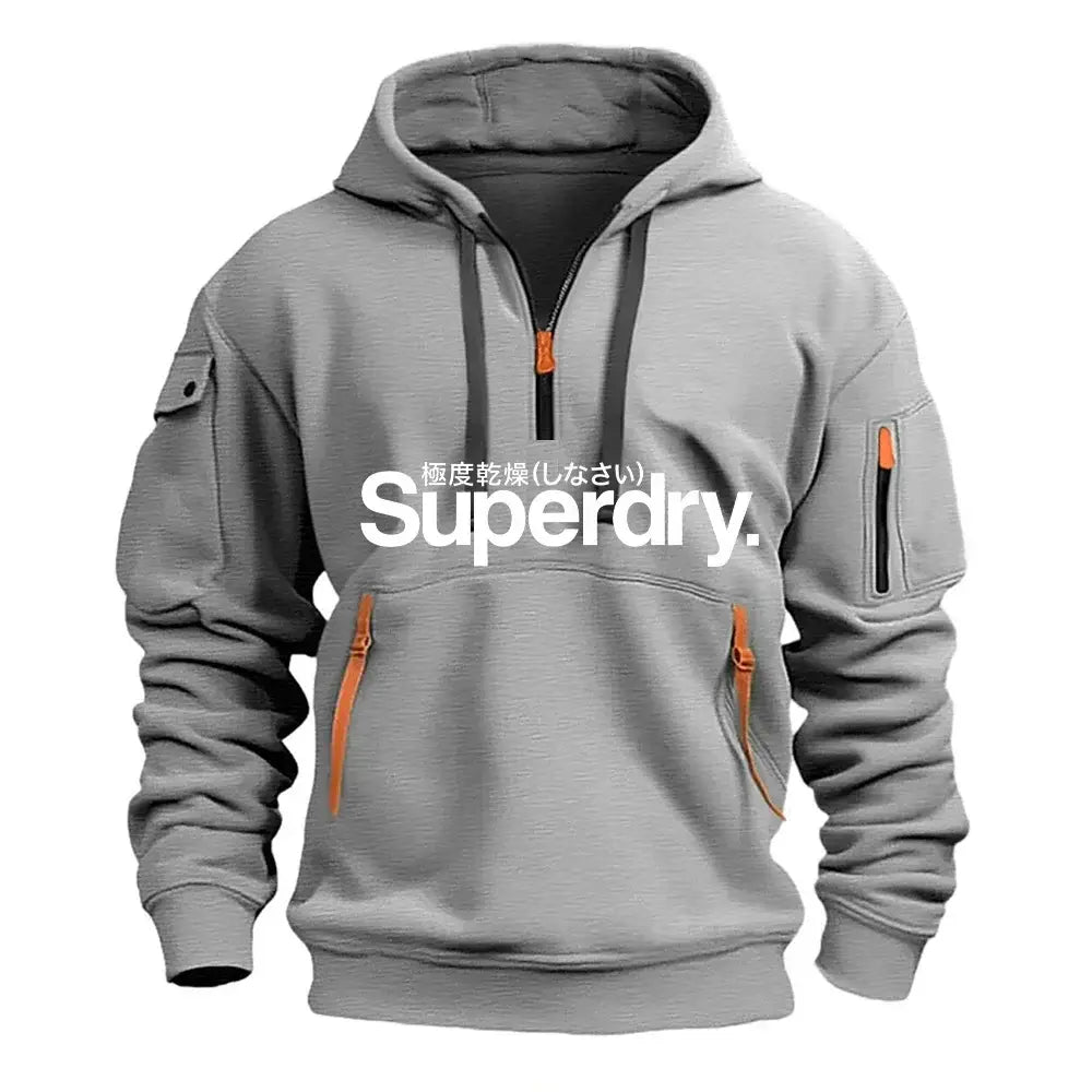 Autumn Winter Hooded Sweatshirt Polyester Men Fitness Pullover - 3 / XXXL
