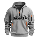 Autumn Winter Hooded Sweatshirt Polyester Men Fitness Pullover - 2 / XXXL