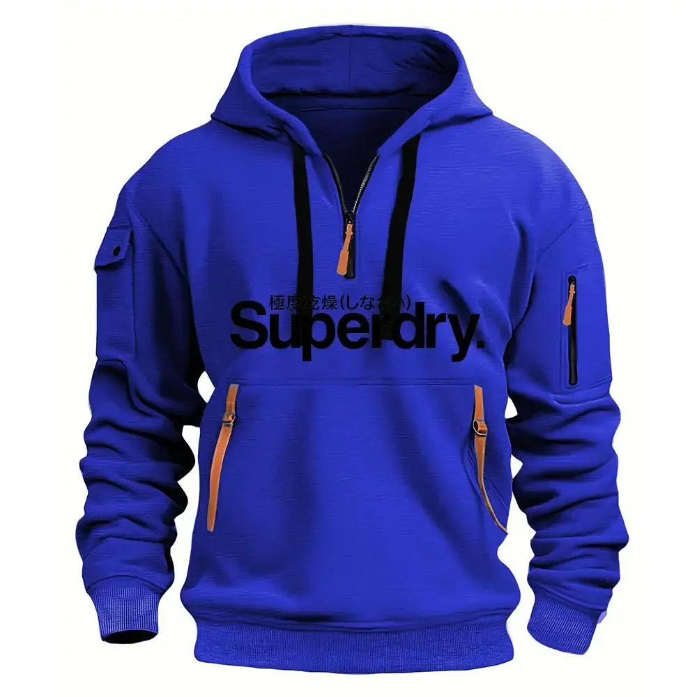 Autumn Winter Hooded Sweatshirt Polyester Men Fitness Pullover - 9 / XXXL