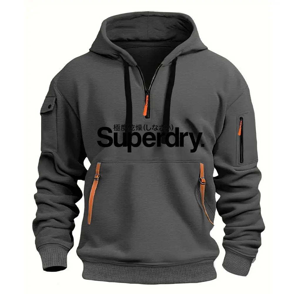 Autumn Winter Hooded Sweatshirt Polyester Men Fitness Pullover - 11 / XL