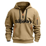 Autumn Winter Hooded Sweatshirt Polyester Men Fitness Pullover - 1 / XXXL