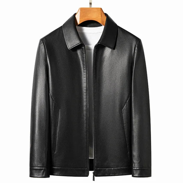 New Men’s PU Leather Jacket – Casual Youth Motorcycle Lapel Vintage Outwear - Himpall