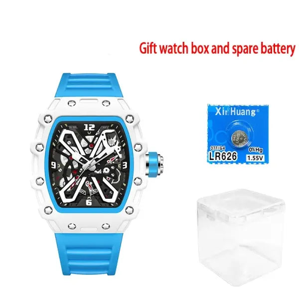 Luminous Display Quartz Watch Silicone Band Hip-Hop Style