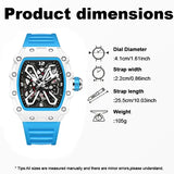 Luminous Display Quartz Watch Silicone Band Hip-Hop Style