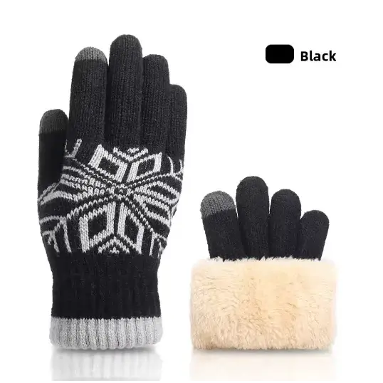 New Mink Fleece Half Finger Gloves for Women’s Soft Winter Warmth Luxury Solid Color Plush Knitted Fingerless Gloves - D