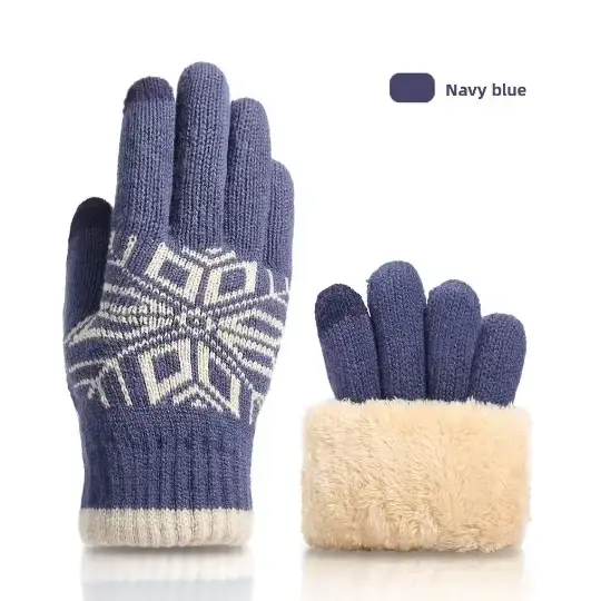 New Mink Fleece Half Finger Gloves for Women’s Soft Winter Warmth Luxury Solid Color Plush Knitted Fingerless Gloves - E