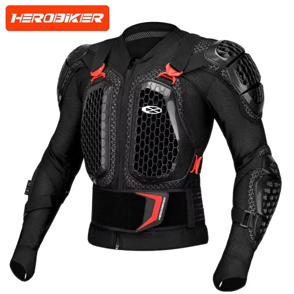 Motocross armor jacket polyester anti crash chest off road protection - MC1022 RD Armor / XXL