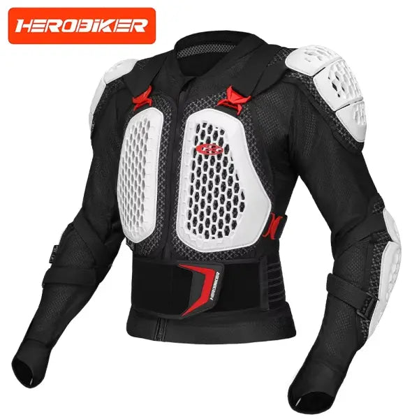 Motocross armor jacket polyester anti crash chest off road protection - MC1022 WH Armor / XXXL