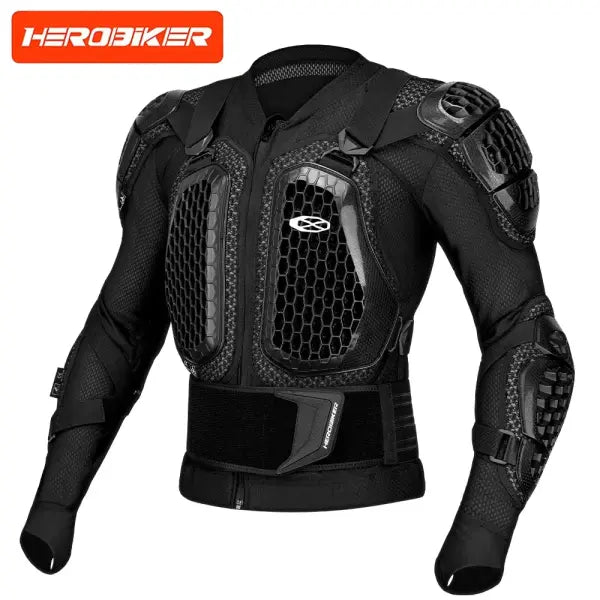 Motocross armor jacket polyester anti crash chest off road protection - MC1022 BK Armor / M