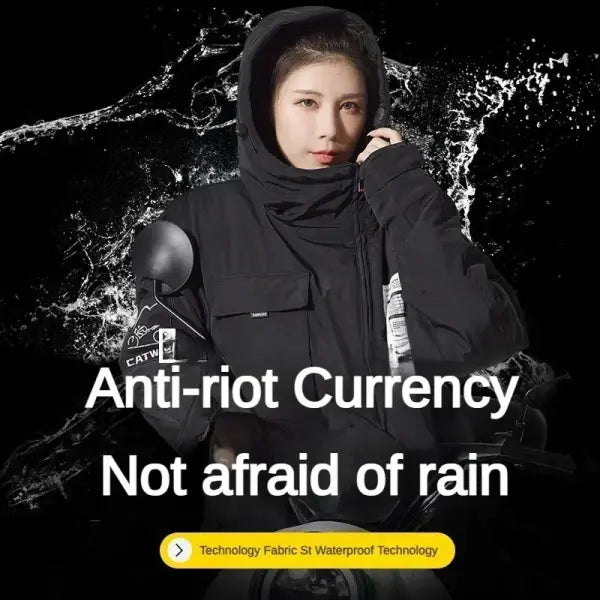 New Motorcycle Snow-proof Clothing Cold-proof Electric Vehicle Windbreaker Winter Skiing Fishing and Riding Cold-proof