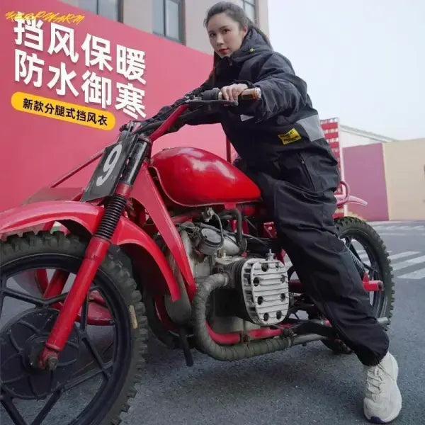 New Motorcycle Snow-proof Clothing Cold-proof Electric Vehicle Windbreaker Winter Skiing Fishing and Riding Cold-proof