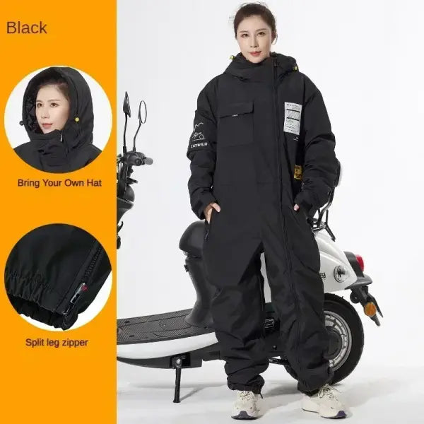 New Motorcycle Snow-proof Clothing Cold-proof Electric Vehicle Windbreaker Winter Skiing Fishing and Riding Cold-proof