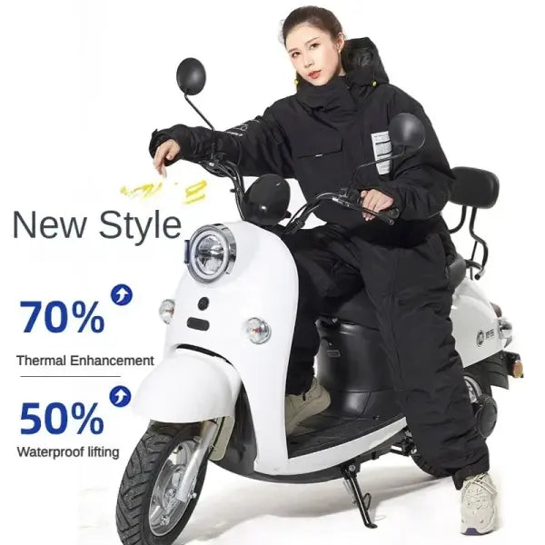 New Motorcycle Snow-proof Clothing Cold-proof Electric Vehicle Windbreaker Winter Skiing Fishing and Riding Cold-proof