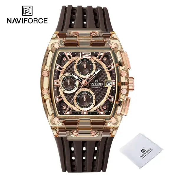 Silicone Band Quartz Chronograph Watch 5ATM Waterproof - RGCERG-