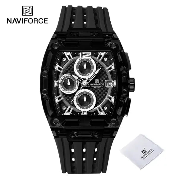 Silicone Band Quartz Chronograph Watch 5ATM Waterproof - BBB-
