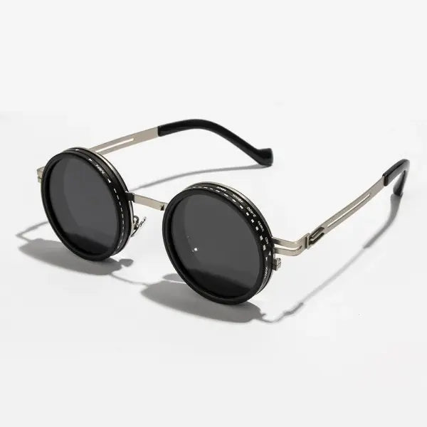 ND2-400 Adjustable Dimming Glasses Alloy Sunglasses for Outdoor Driving - Silver2