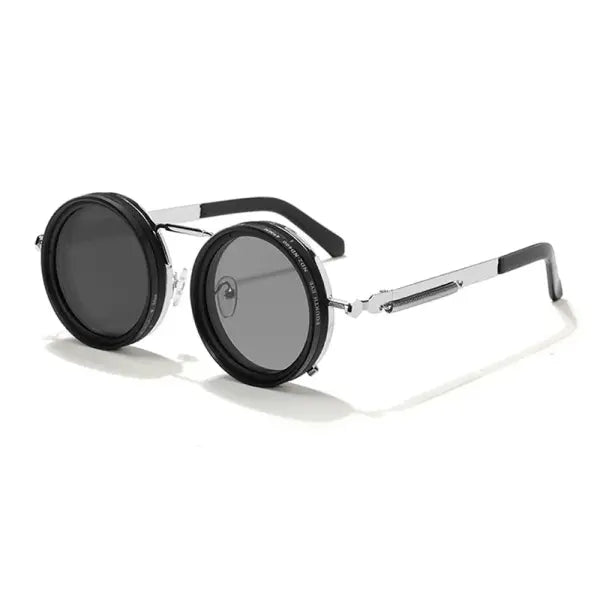ND2-400 Adjustable Dimming Glasses Alloy Sunglasses for Outdoor Driving - Silver1