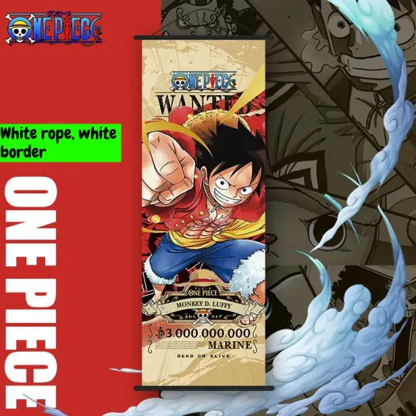 Bandai One Piece Monkey D. Luffy Wall Scroll Cartoon Holiday Gift - Hanging painting-4