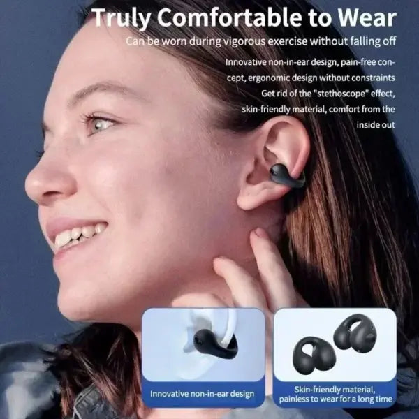 New Original T75 Bone Conduction Wireless Bluetooth 5.3 Headphones Sports Earphones HiFi Sound Quality Waterproof TWS