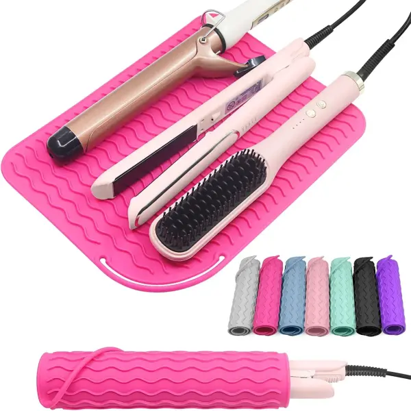 Plus Size Silicone Heat Resistant Mat Portable Hair Tool Cover