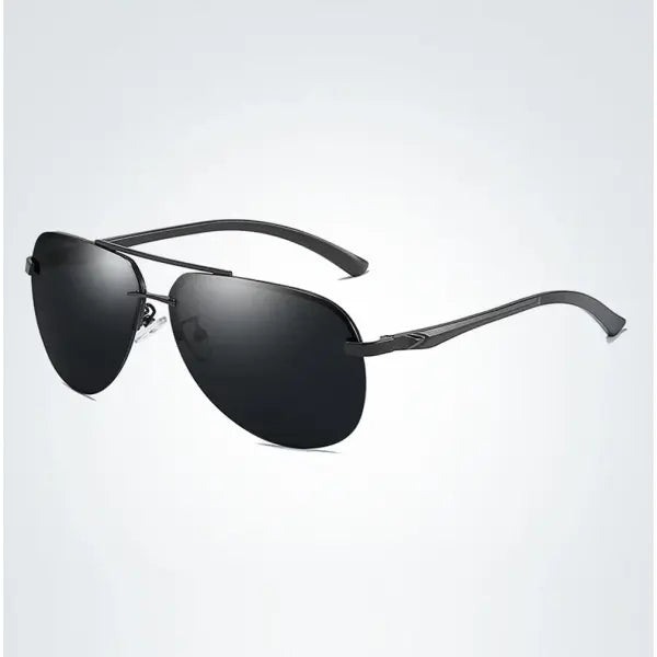 Sunglasses men metal alloy with nose pads for driving UV400 - 1-Black-Gray / As Picture