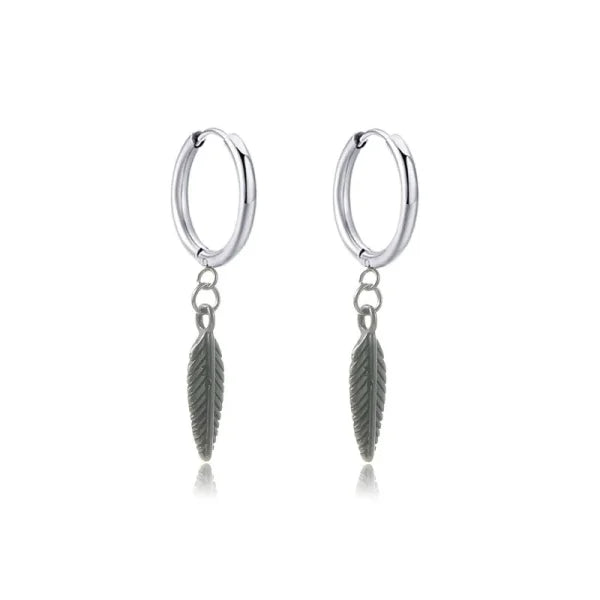 New Punk Stainless Steel Chain Hoop Earrings – Trendy Goth Hip Hop Pendants - Z0001-30