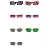 Retro Irregular Square Sunglasses with UV400 Resin Lenses