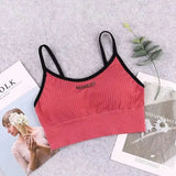 New Sports Bra For Women Gym Sexy Crop Top Bra Women Cotton Underwear Soft Comfort Tube Tops Female Brassiere Tops