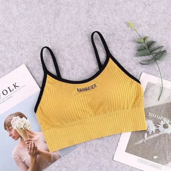 New Sports Bra For Women Gym Sexy Crop Top Bra Women Cotton Underwear Soft Comfort Tube Tops Female Brassiere Tops