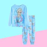 New Spring Autumn Children’s Clothing Sets girl Sleepwear Clothes Kids Pajamas Set Baby Girls Cotton Anna Elsa Cartoon