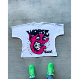 New Streetwear Men Women Harajuku Vintage Cross Graphic Print Oversized T Shirt Goth Casual Cotton Drop Sleeve Short