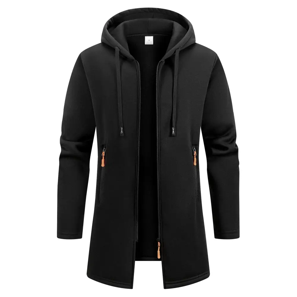 New Streetwear Men’s Long Sleeve Sweatshirts for Men Zipper Hooded Oversize Winter Warm Jacket Coat Outdoor Tracksuit