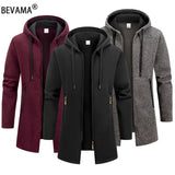 Men Winter Zipper Hooded Oversize Jacket Polyester Outdoor Warmth