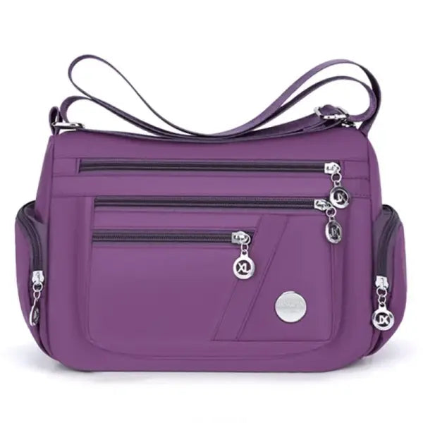 Water Resistance Nylon Crossbody Bag Travel for Casual Use - purple