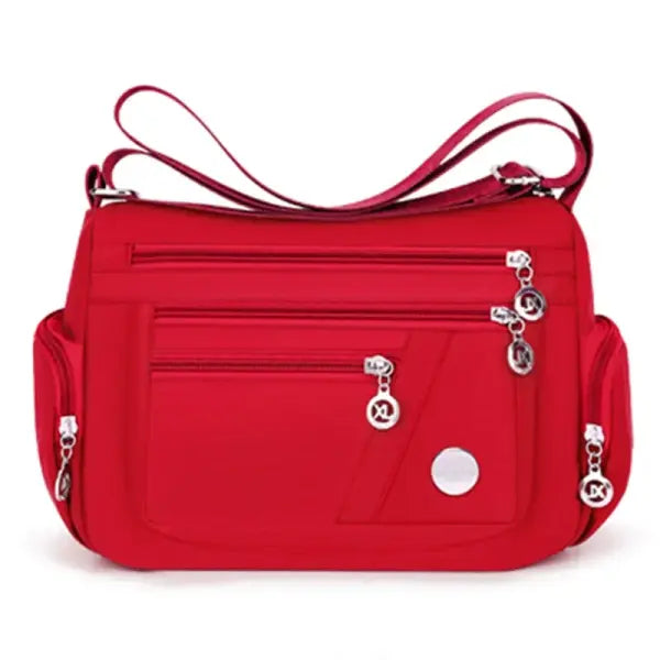 Water Resistance Nylon Crossbody Bag Travel for Casual Use - red