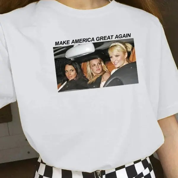 Britney Make America Great Again Graphic Tee – Funny Pop Culture Parody T-Shirt Unisex Vintage Style Summer Streetwear