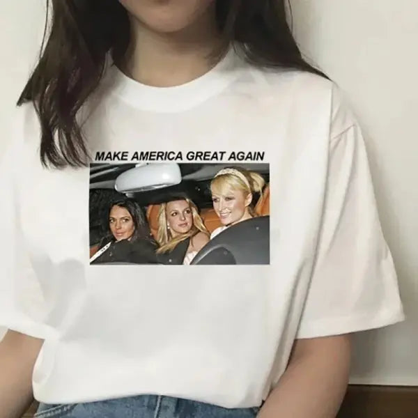 Britney Make America Great Again Graphic Tee – Funny Pop Culture Parody T-Shirt Unisex Vintage Style Summer Streetwear
