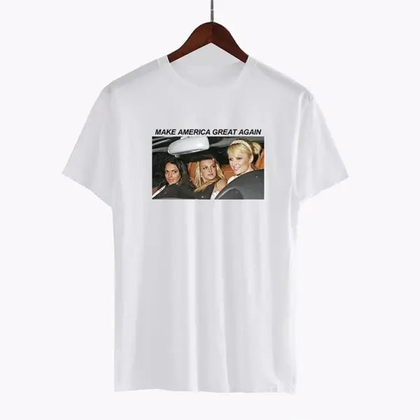 Britney Make America Great Again Graphic Tee – Funny Pop Culture Parody T-Shirt Unisex Vintage Style Summer Streetwear