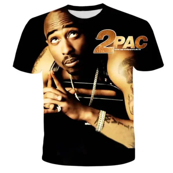 New T-Shirt Harajuku Men T-Shirt Fashion 2pac Graphic T Shirts Hip Hop Men’s T-Shirts Summer Tops T-Shirts Man Designer