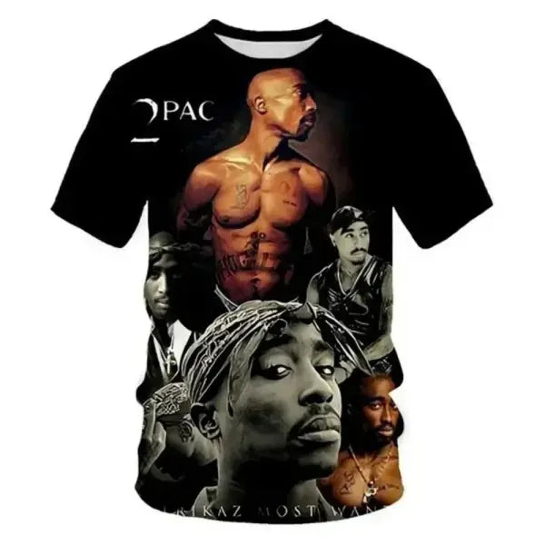 New T-Shirt Harajuku Men T-Shirt Fashion 2pac Graphic T Shirts Hip Hop Men’s T-Shirts Summer Tops T-Shirts Man Designer