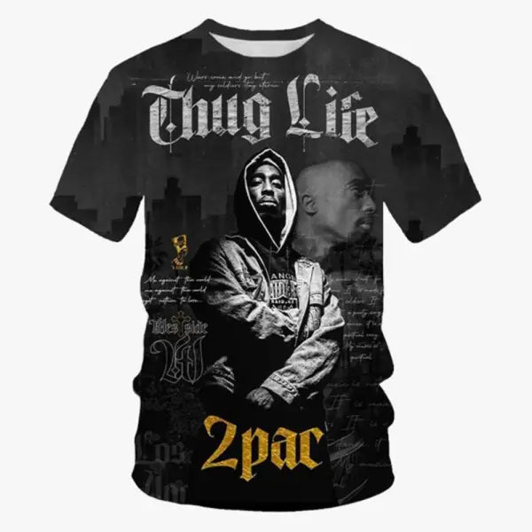 New T-Shirt Harajuku Men T-Shirt Fashion 2pac Graphic T Shirts Hip Hop Men’s T-Shirts Summer Tops T-Shirts Man Designer
