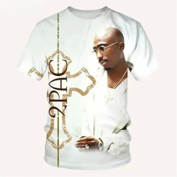 New T-Shirt Harajuku Men T-Shirt Fashion 2pac Graphic T Shirts Hip Hop Men’s T-Shirts Summer Tops T-Shirts Man Designer
