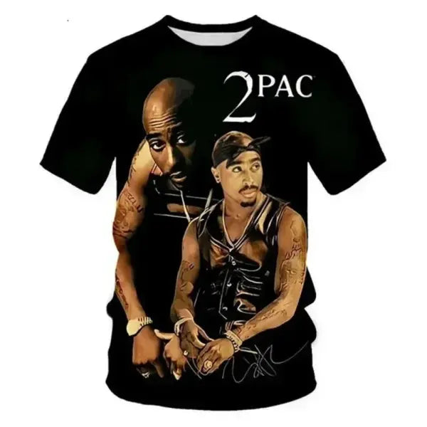 New T-Shirt Harajuku Men T-Shirt Fashion 2pac Graphic T Shirts Hip Hop Men’s T-Shirts Summer Tops T-Shirts Man Designer