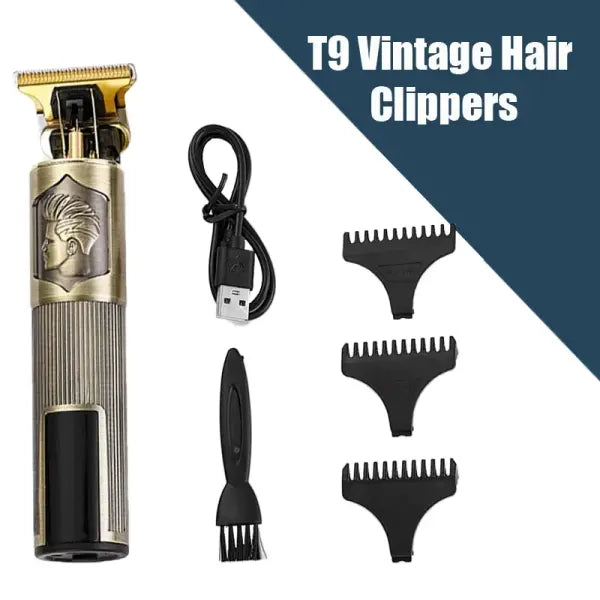 New！T9 Electric Hair Trimmer/Accessories | USB Professional Shaver | 0mm Bald Fade Cutting Machine Portable for Men