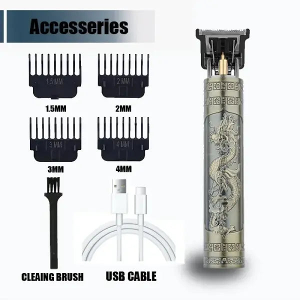 New！T9 Electric Hair Trimmer/Accessories | USB Professional Shaver | 0mm Bald Fade Cutting Machine Portable for Men