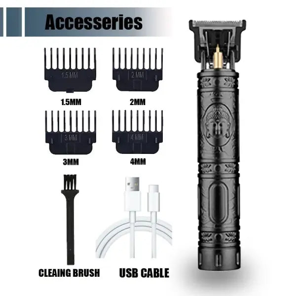 New！T9 Electric Hair Trimmer/Accessories | USB Professional Shaver | 0mm Bald Fade Cutting Machine Portable for Men