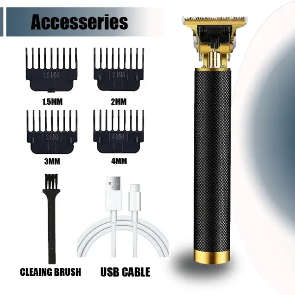 New！T9 Electric Hair Trimmer/Accessories | USB Professional Shaver | 0mm Bald Fade Cutting Machine Portable for Men